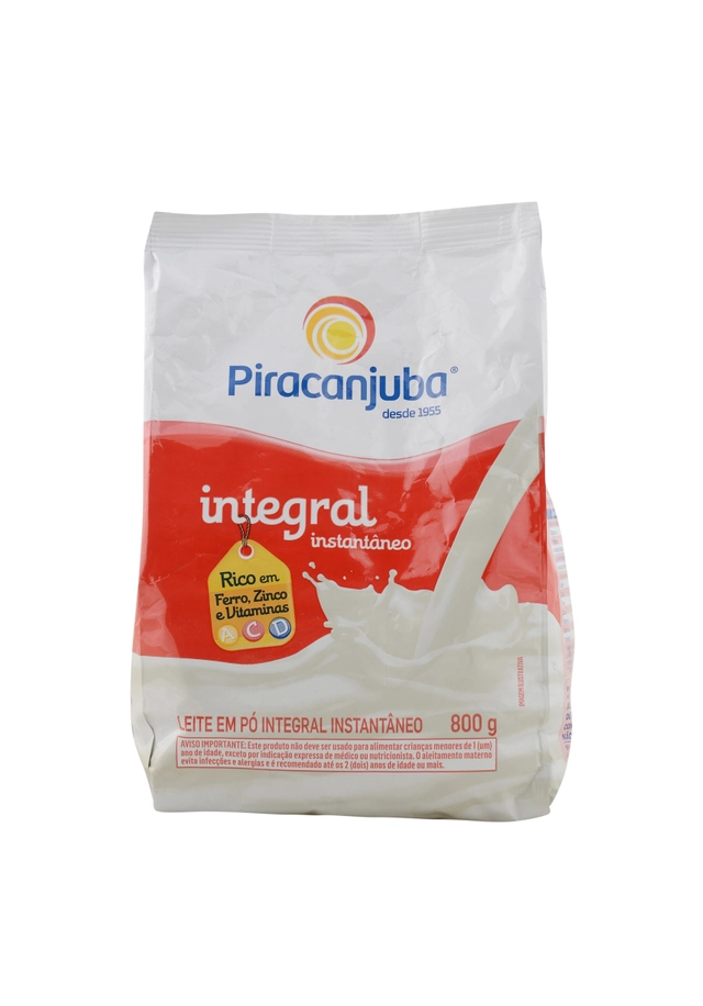 Leite Pó Instantâneo Integral Piracanjuba Sachê 800g