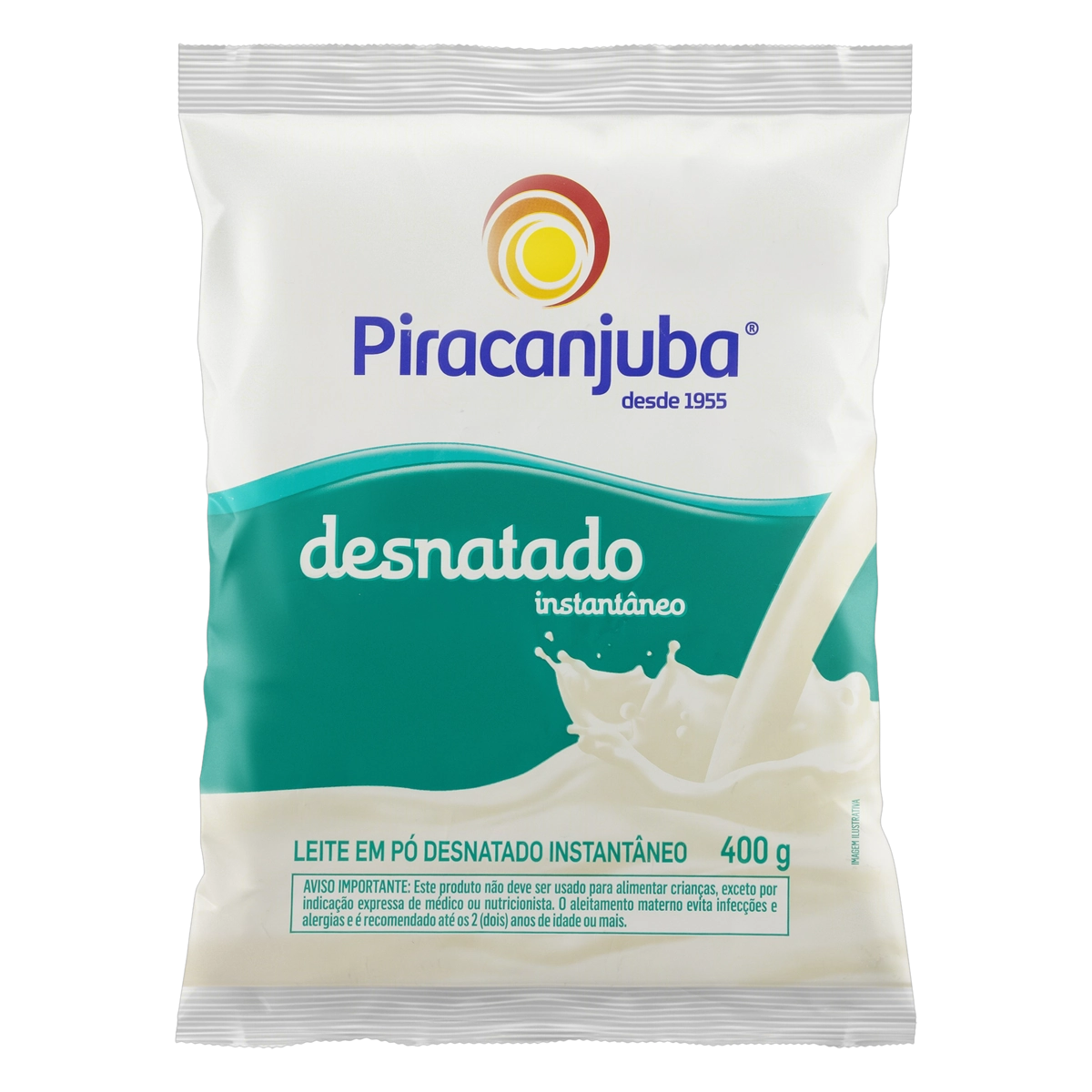 Leite Pó Instantâneo Desnatado Piracanjuba Pacote 400g