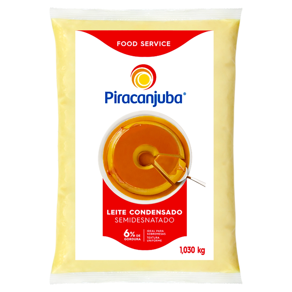 Leite Condensado Semidesnatado Piracanjuba Pacote 1,03kg