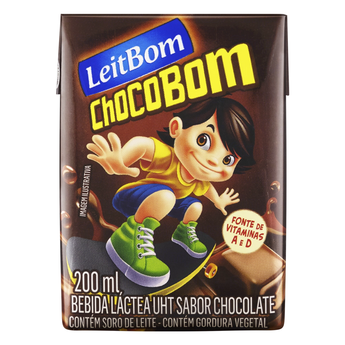 Bebida Láctea Uht Chocolate Leitbom Chocobom Caixa 200ml