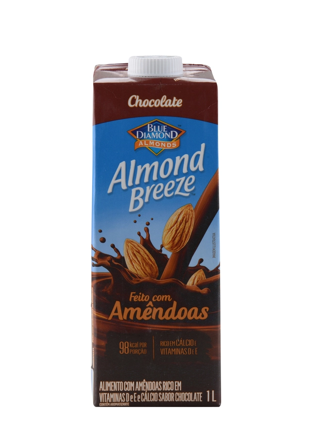 Bebida à Base De Amêndoa Chocolate Blue Diamond Almond Breeze Caixa 1l