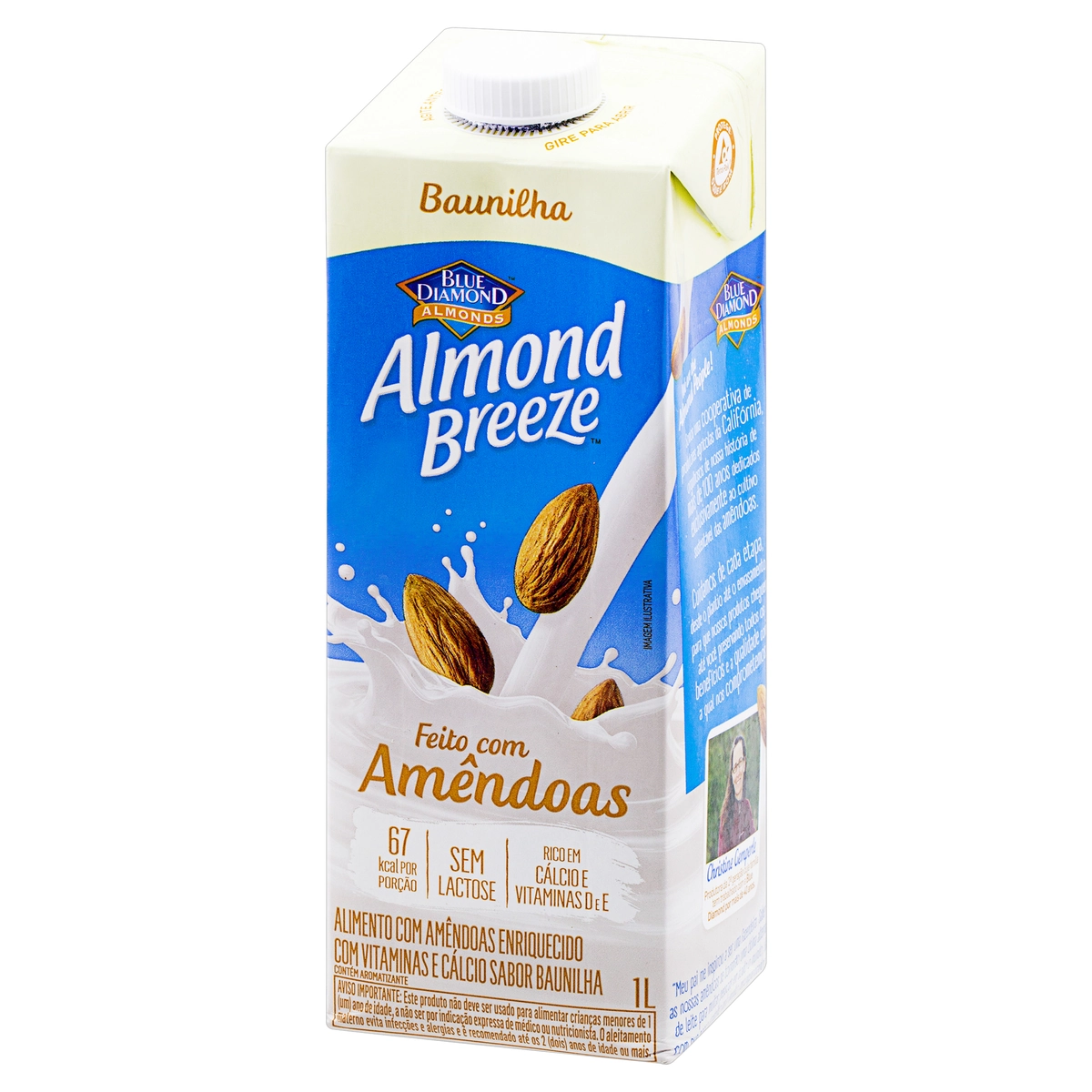 Bebida à Base De Amêndoa Baunilha Blue Diamond Almond Breeze Caixa 1l