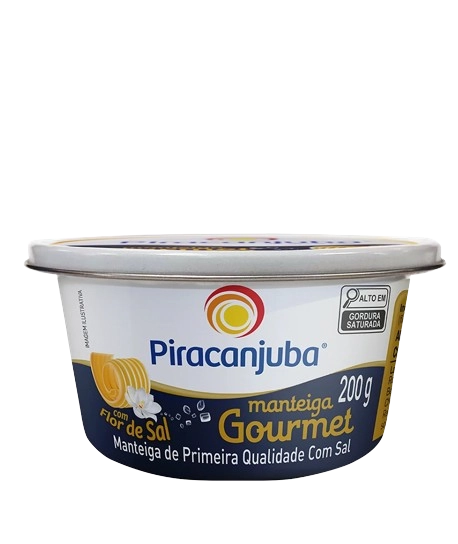 Manteiga De Primeira Qualidade Com Flor De Sal Piracanjuba Gourmet Pote 200g