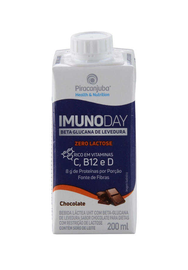 Bebida Láctea Uht Chocolate Zero Lactose Piracanjuba Imunoday Caixa 200ml