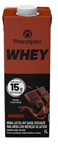 Bebida Láctea Uht Chocolate Zero Lactose Piracanjuba Whey Caixa 1l