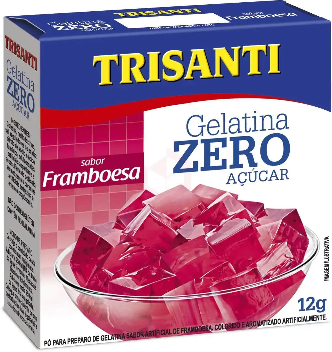 Gelatina Po Trisanti Zero Framboesa