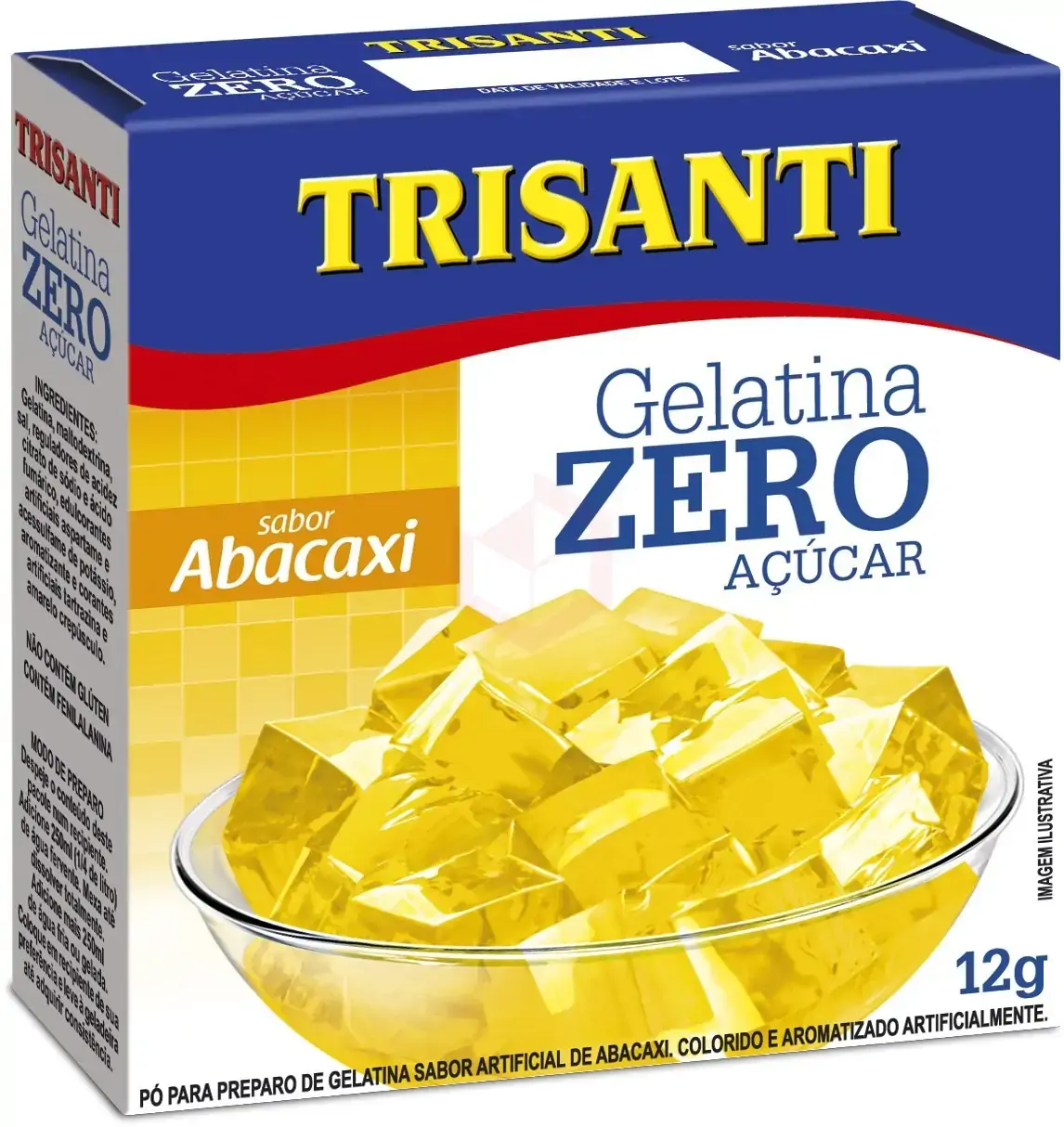Gelatina Po Trisanti Zero Abacaxi