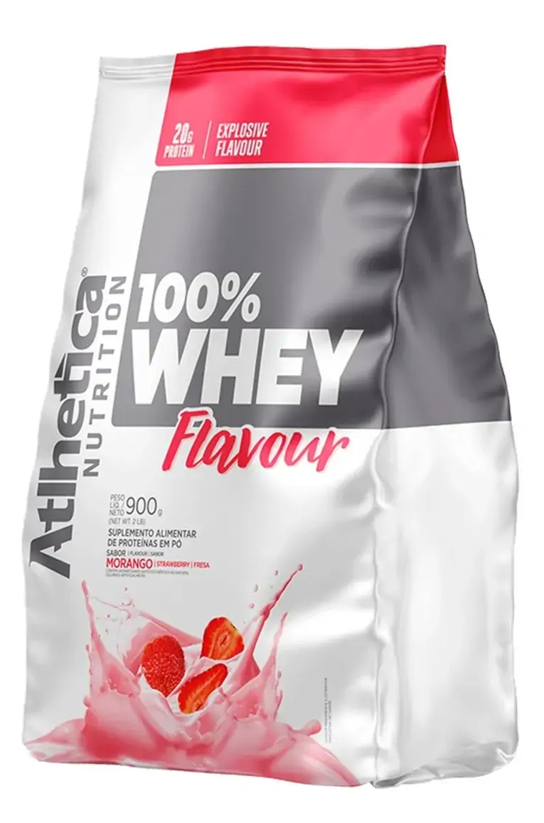 Whey 100 Flavour Atlhetica Nutriton 900g Morango