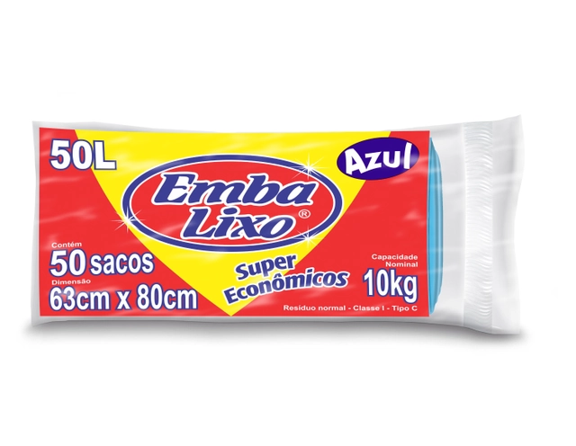 Saco De Lixo Embalixo Super Econômico 50 Litros 50 Sacos