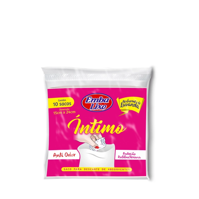 Saco De Lixo Embalixo íntimo Anti Odor Proteção Antibacteriana 10 Sacos