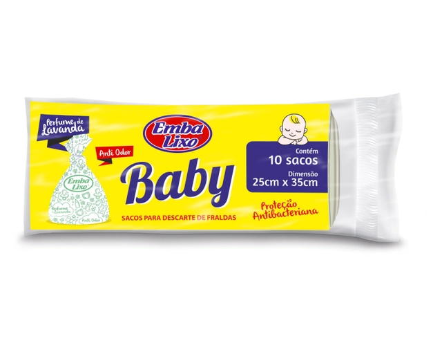 Saco De Lixo Embalixo Baby 10 Contém Sacos