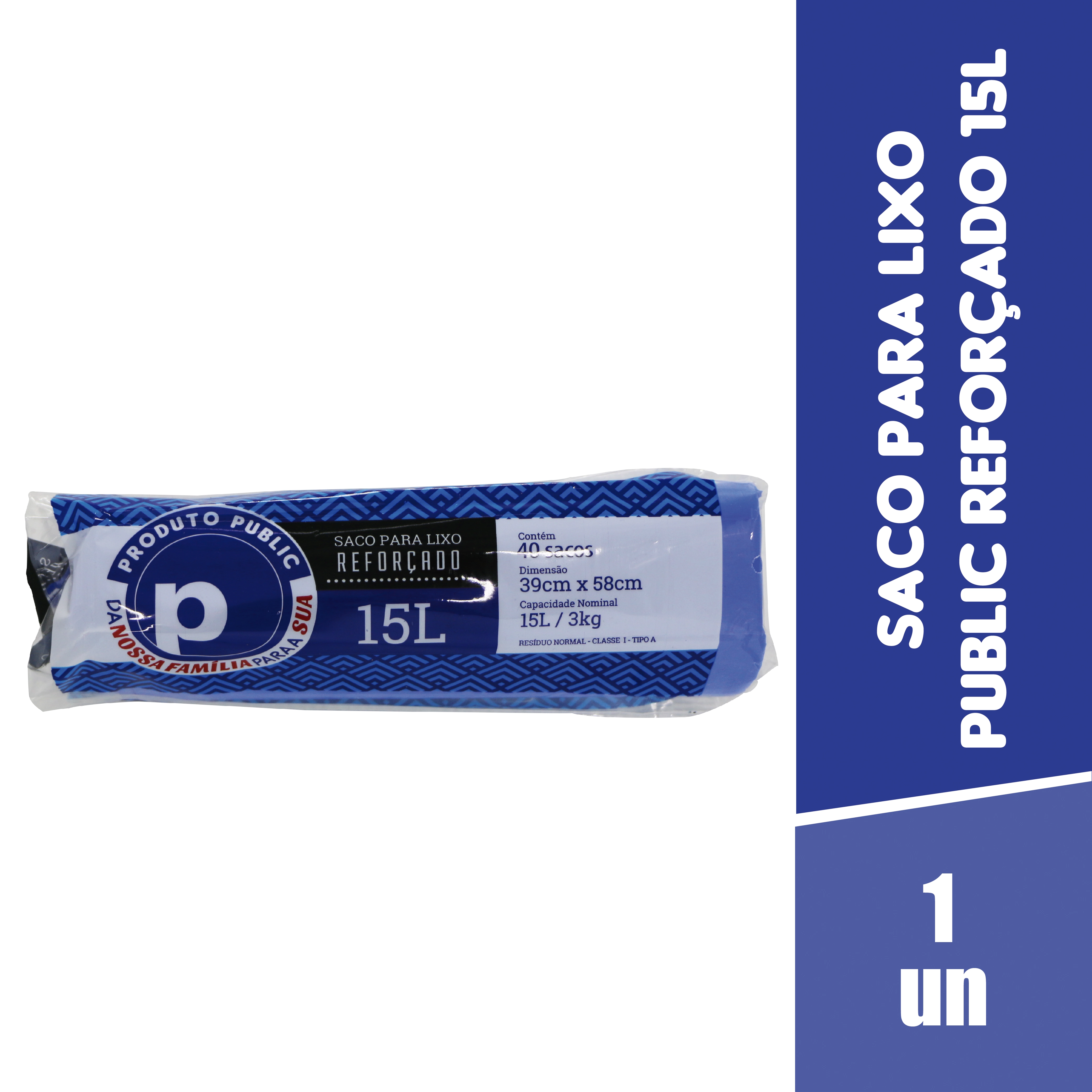 Saco Para Lixo Public Wecycle Azul 15lts