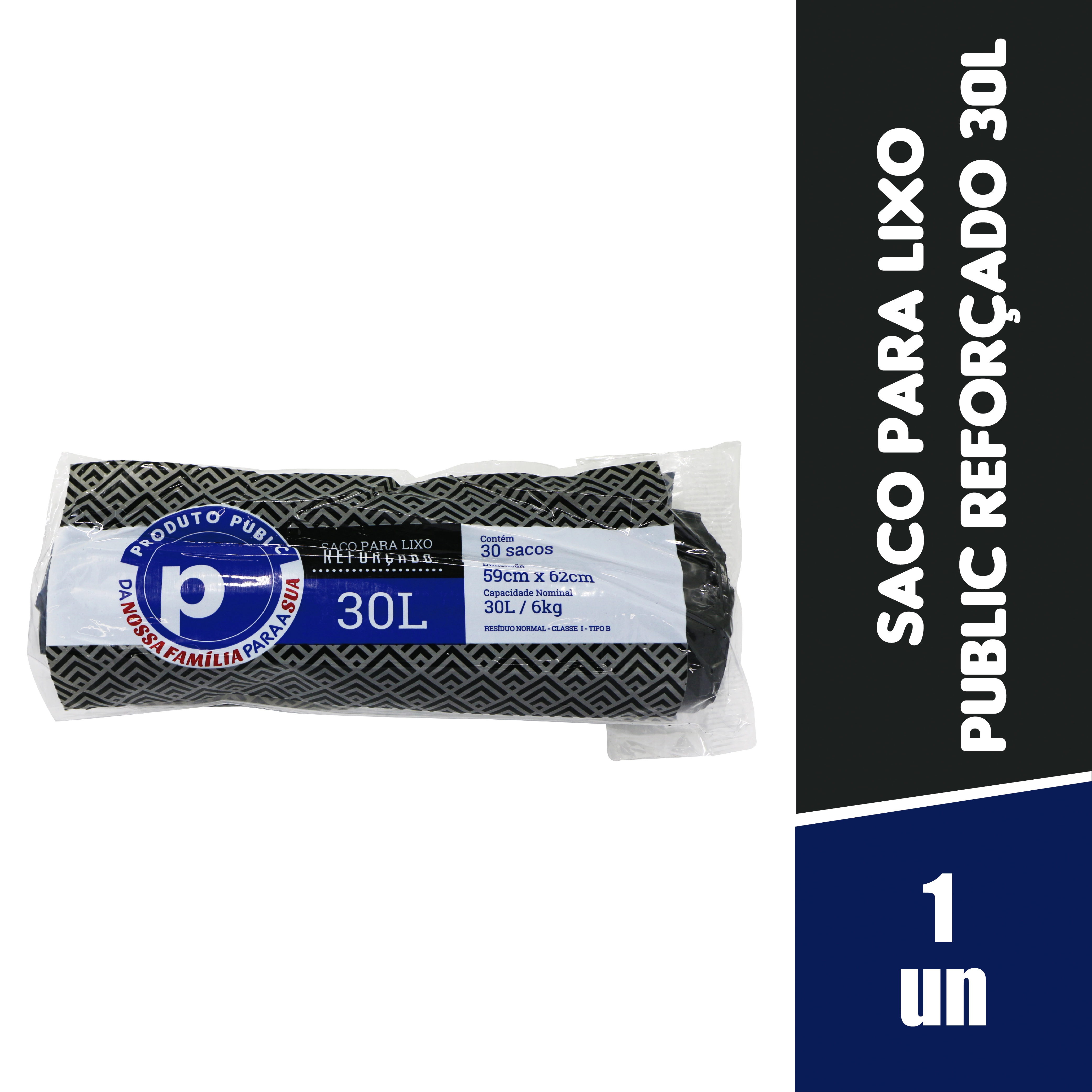 Saco Para Lixo Public Wecycle Preto 30l