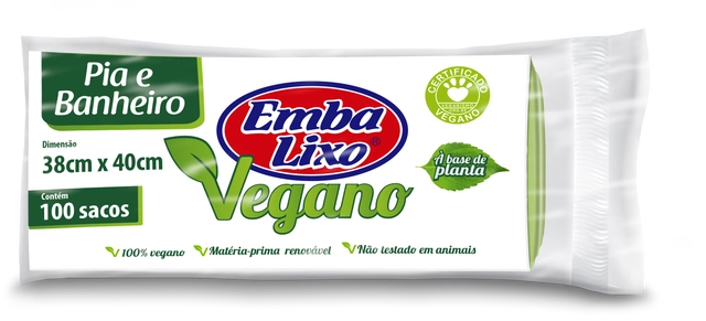 Saco De Lixo Embalixo Vegano Pia Banheiro 100 Sacos