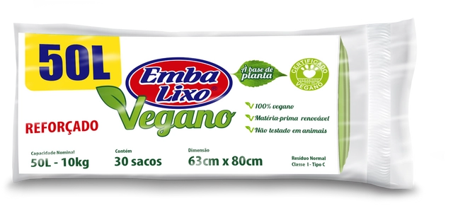 Saco De Lixo Embalixo Vegano Reforçado 50 Litros