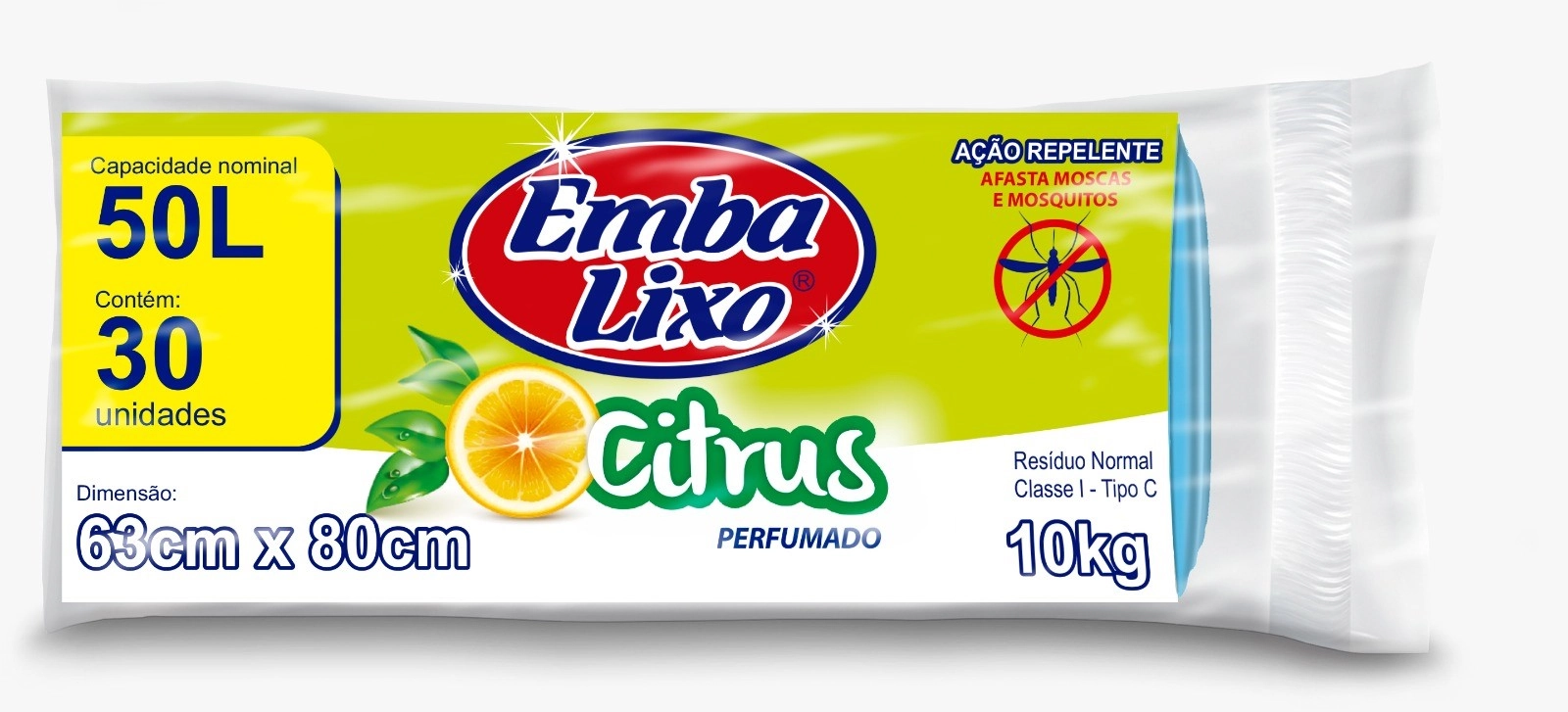 Saco Lixo Rolo Embalixo Citrus 50l 30un