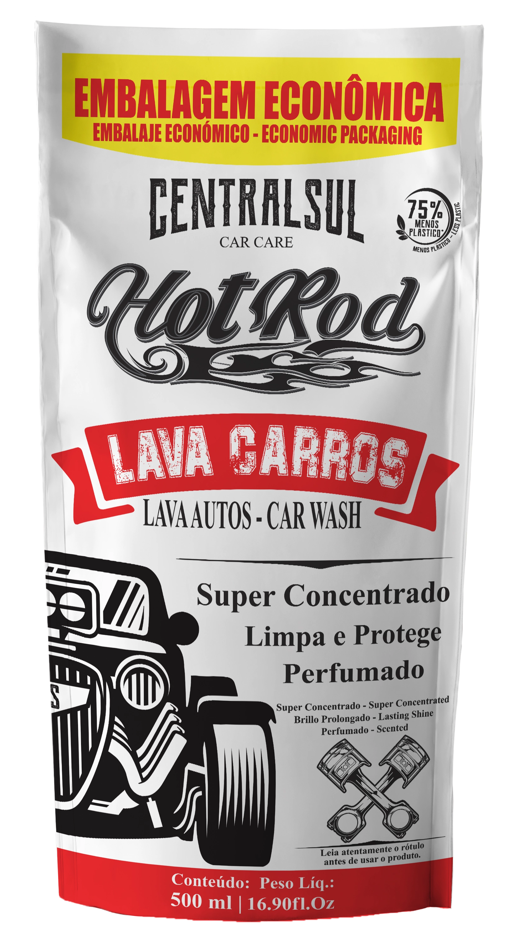 Lava Carros Centralsul 500ml Hot Rod Sac