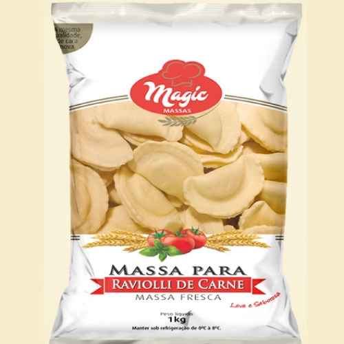 Raviolli Magic Massas Carne 1kg