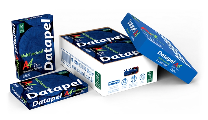 Papel Sulfite Datapel 75gr Alcalino 500fl Caixa Com 10 Un.