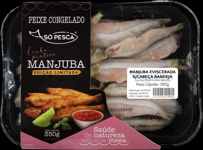Peixe Cong Manjubinha Limpa So Pesca 350g