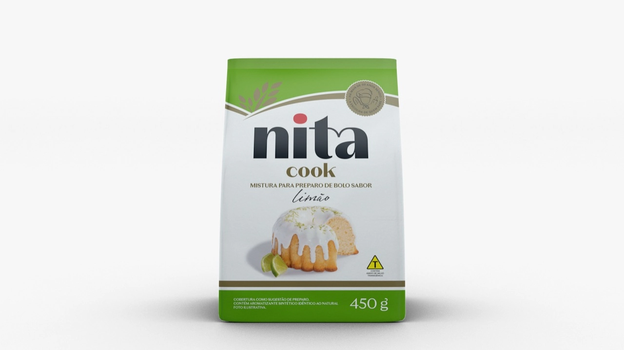 Mistura Para Bolo Limão Nita Cook Pacote 450g