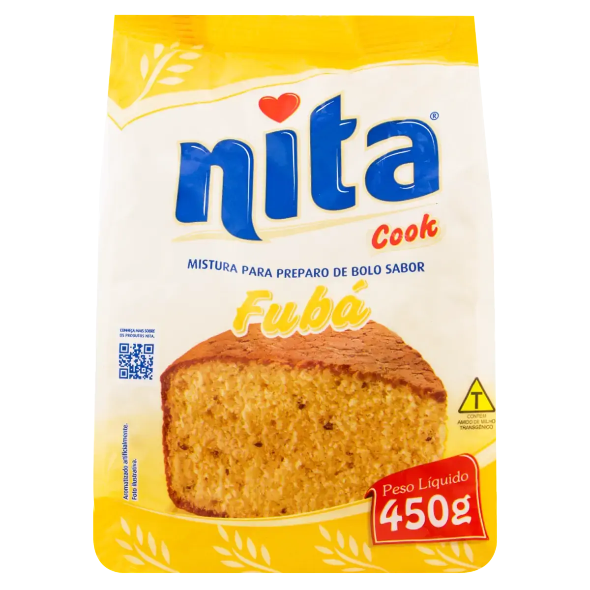 Mistura Para Bolo Fubá Nita Cook Pacote 450g