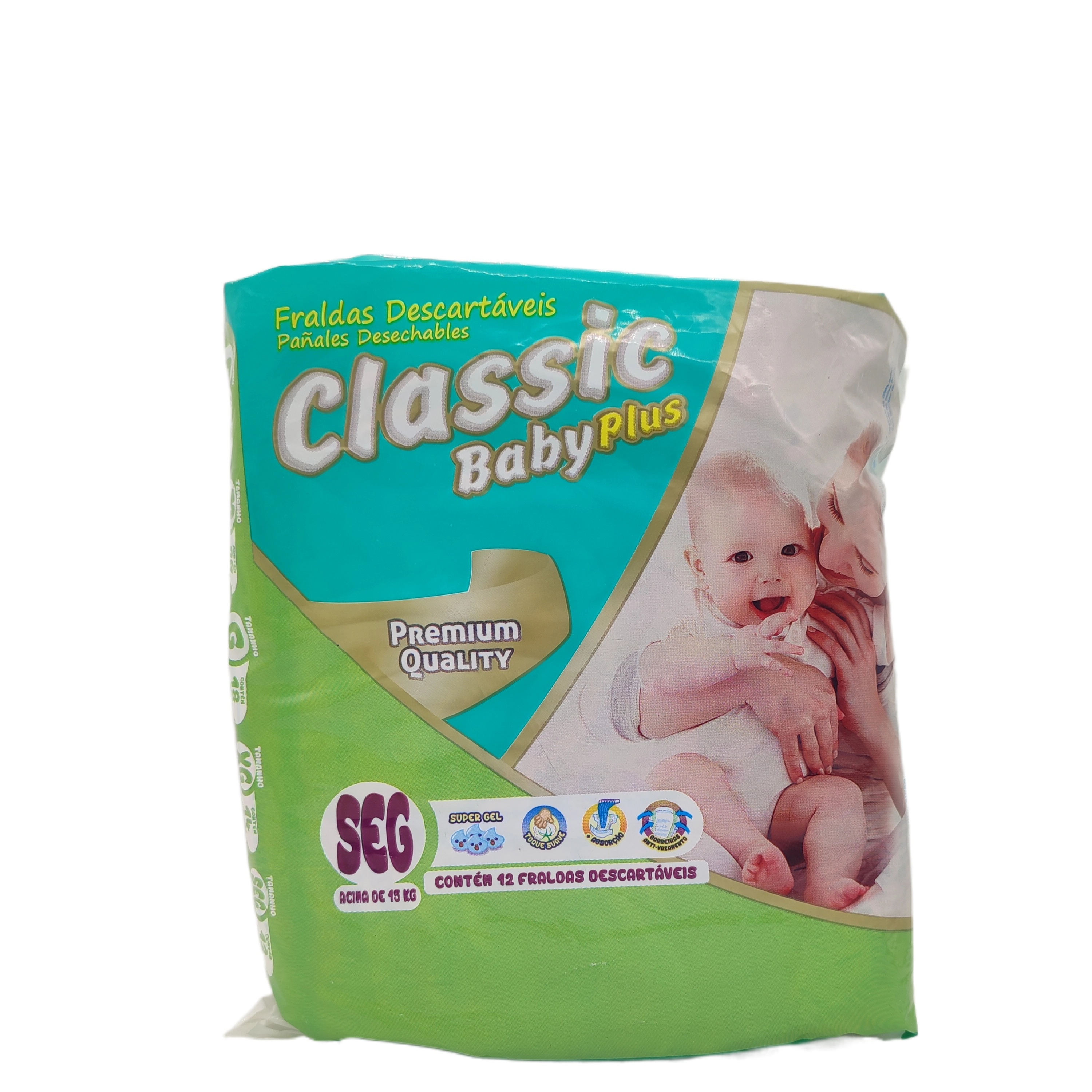 Fralda Desc Classic Baby Plus Jumbinho Seg C/12