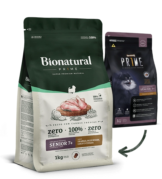 Bionatural Prime Senior Rp 1kg Frango E Blueberry