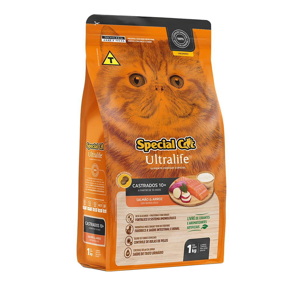 Special Cat Ultralife Castrados 10 Salmão 1kg