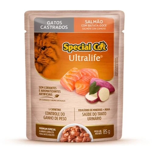 Special Cat Ultralife Sache Castrados Salmao85g