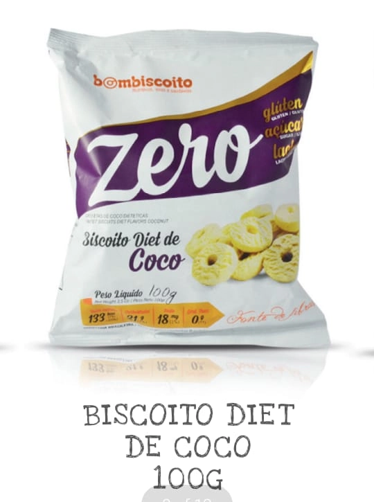 Biscoito Diet De Coco Zero Gluten 100gr