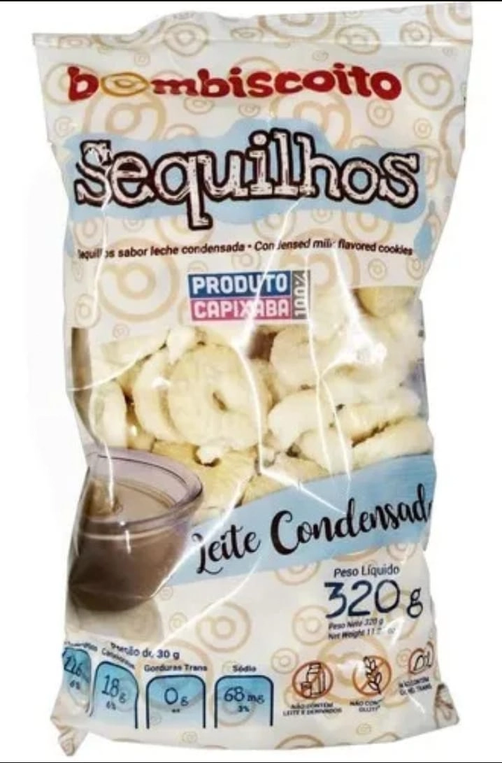 Bisc Bombiscoito Sequilhos Leite Condensado 320g