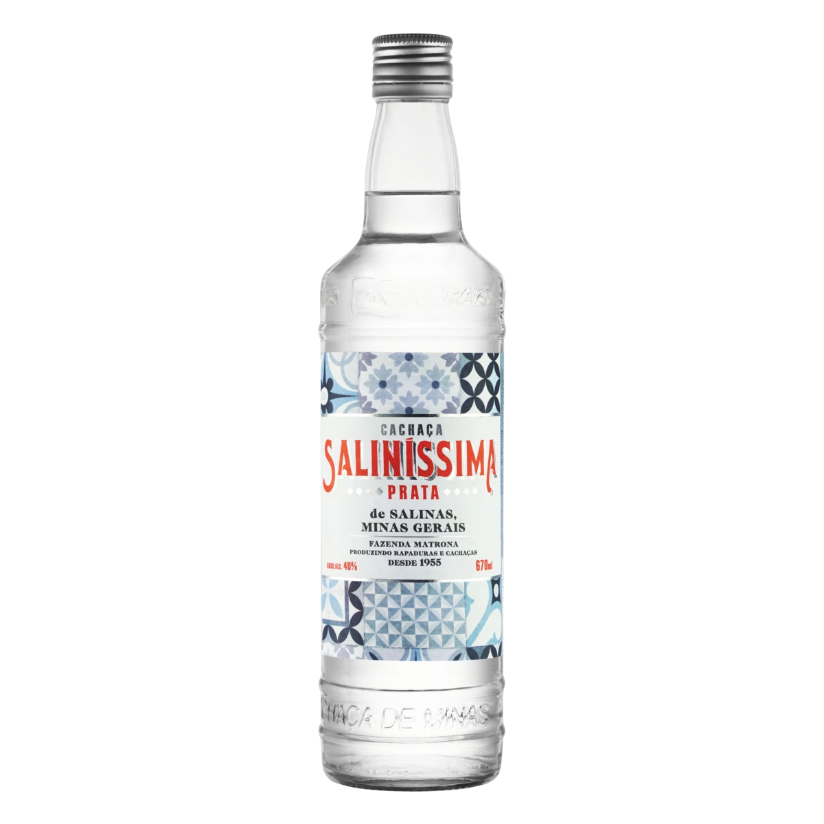 Cachaça Prata Saliníssima Garrafa 670ml