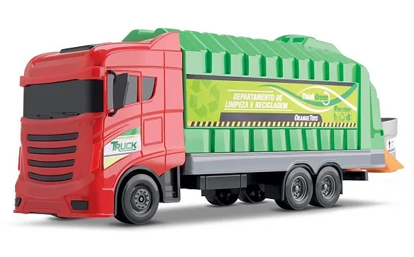Brinq Orange Toys Garbage Truck 0419