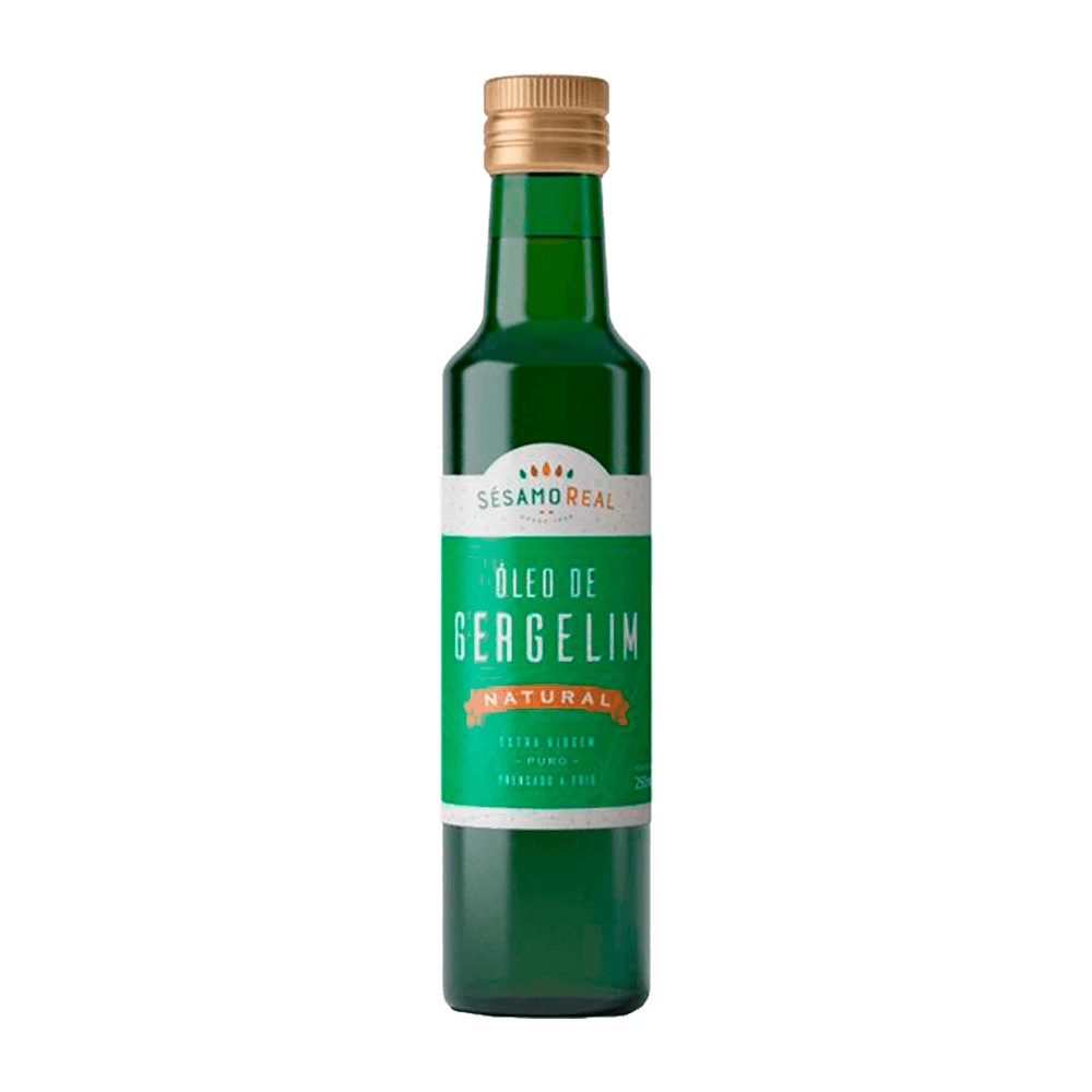 óleo De Gergelim Extra Virgem Natural Orgânico Sésamo Real Vidro 250ml