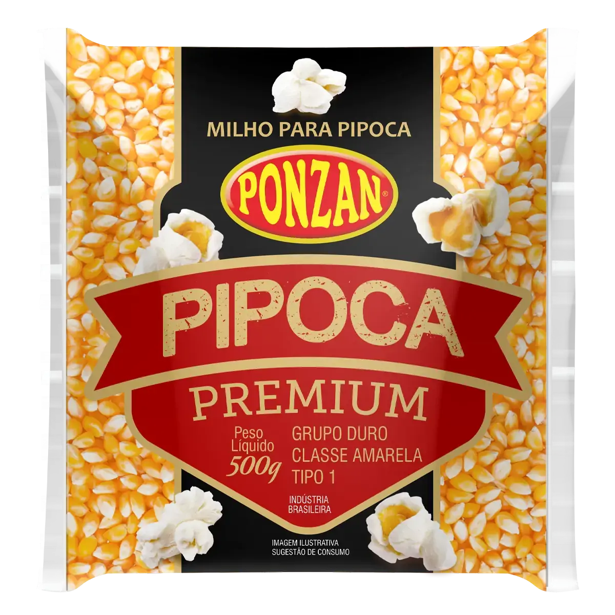 Milho Pipoca Ponzan Imp 500g