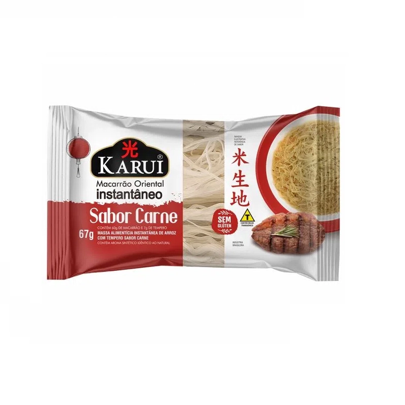 Macarrão De Arroz Instantâneo Sabor Carne 67g Karui