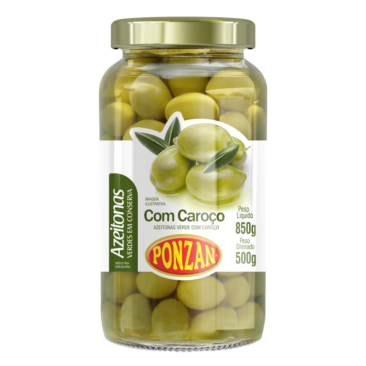Azeitona Verde Ponzar 500gr