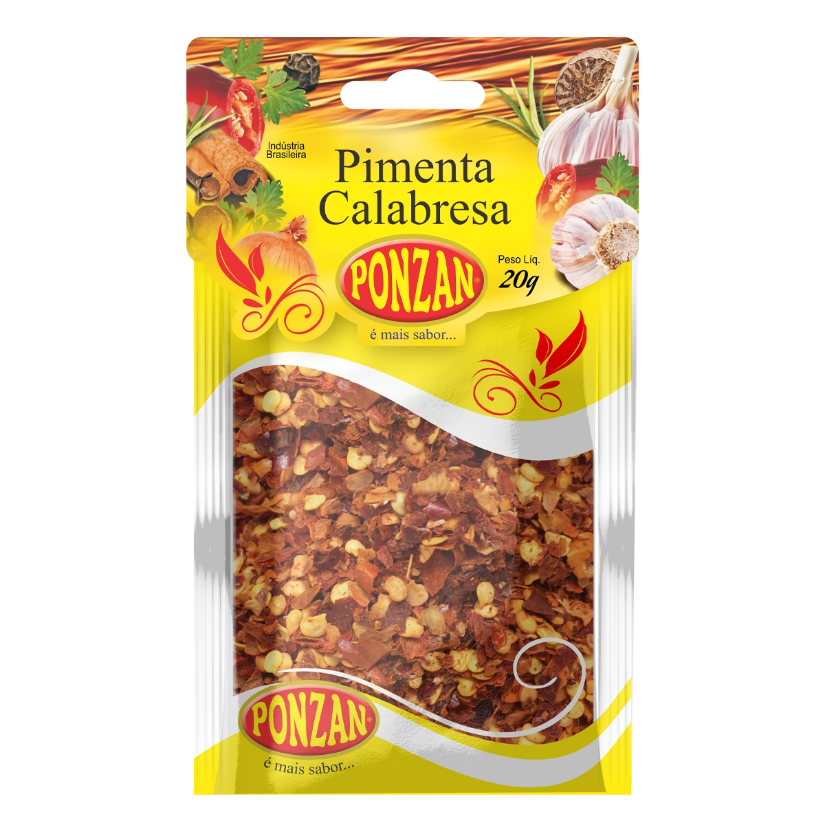 Ponzan Pimenta Calabresa Flocos 07g
