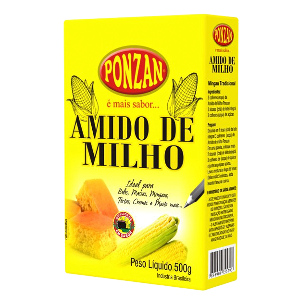 Amido De Milho 500 G Ponzan