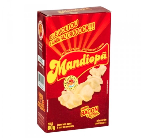 Salgadinho Sabor Bacon 80g Mandiopa