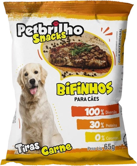 Bifinho Tira Petbrilho Carne 24/65g