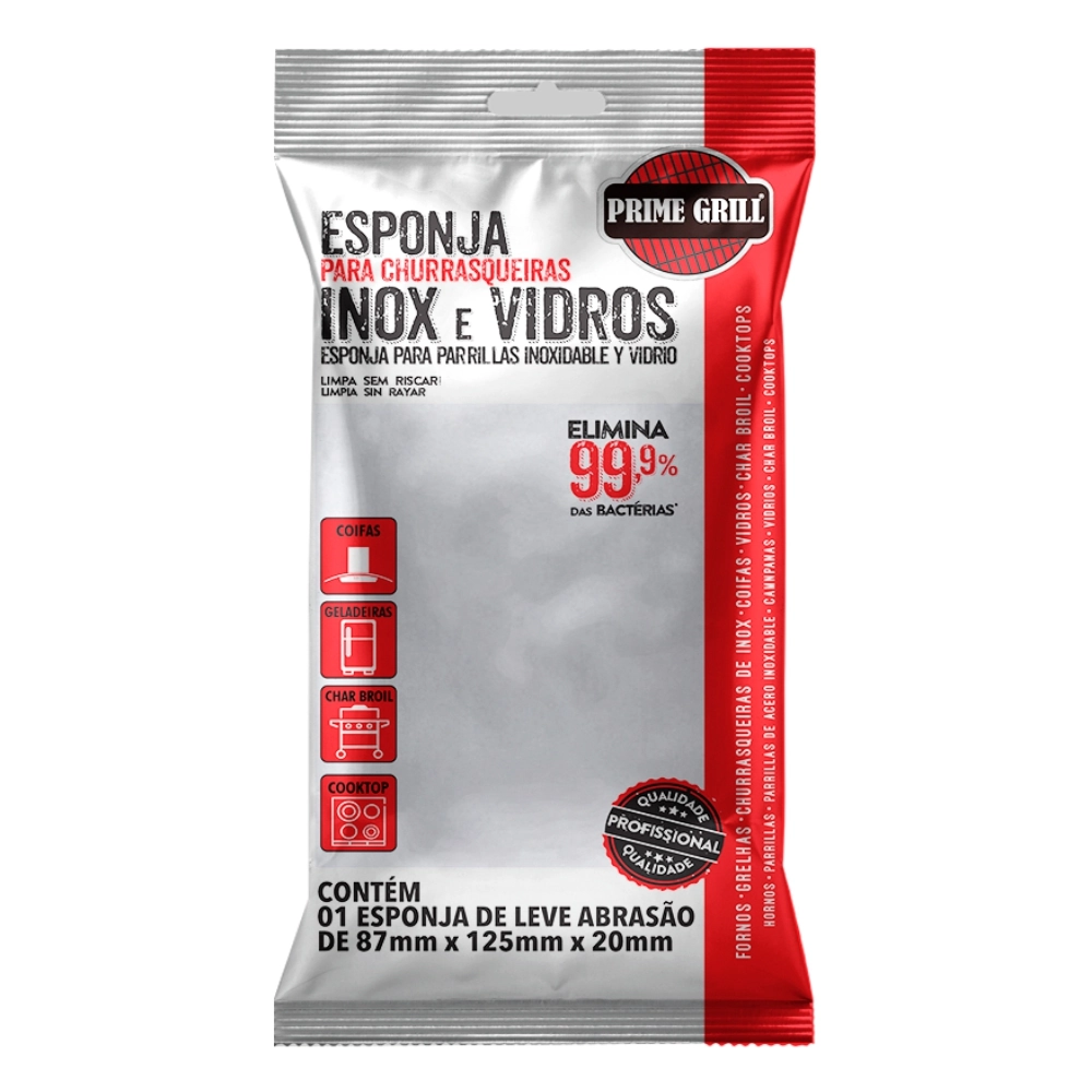 Esponja P/inox E Vidros Prime Grill