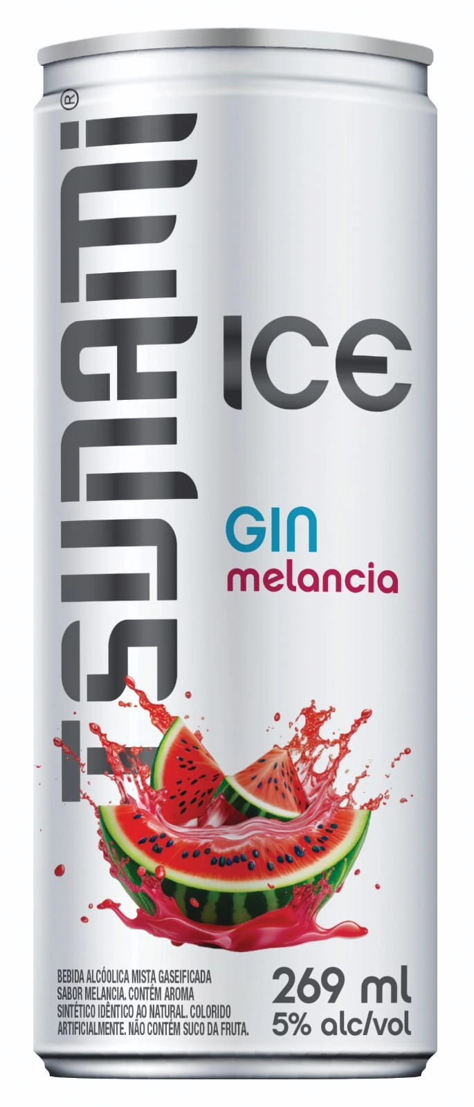 Beb Alcoolica Mista Tsunami Ice Lata 269ml Melancia
