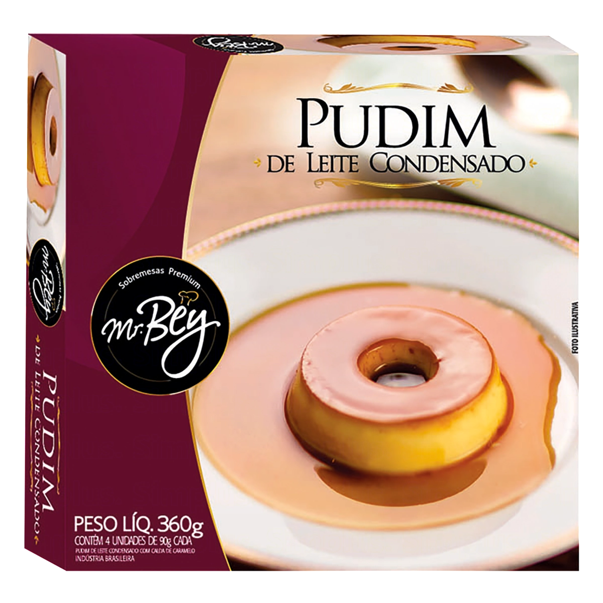 Pudim De Leite Condensado Mr. Bey Caixa 360g 4 Unidades