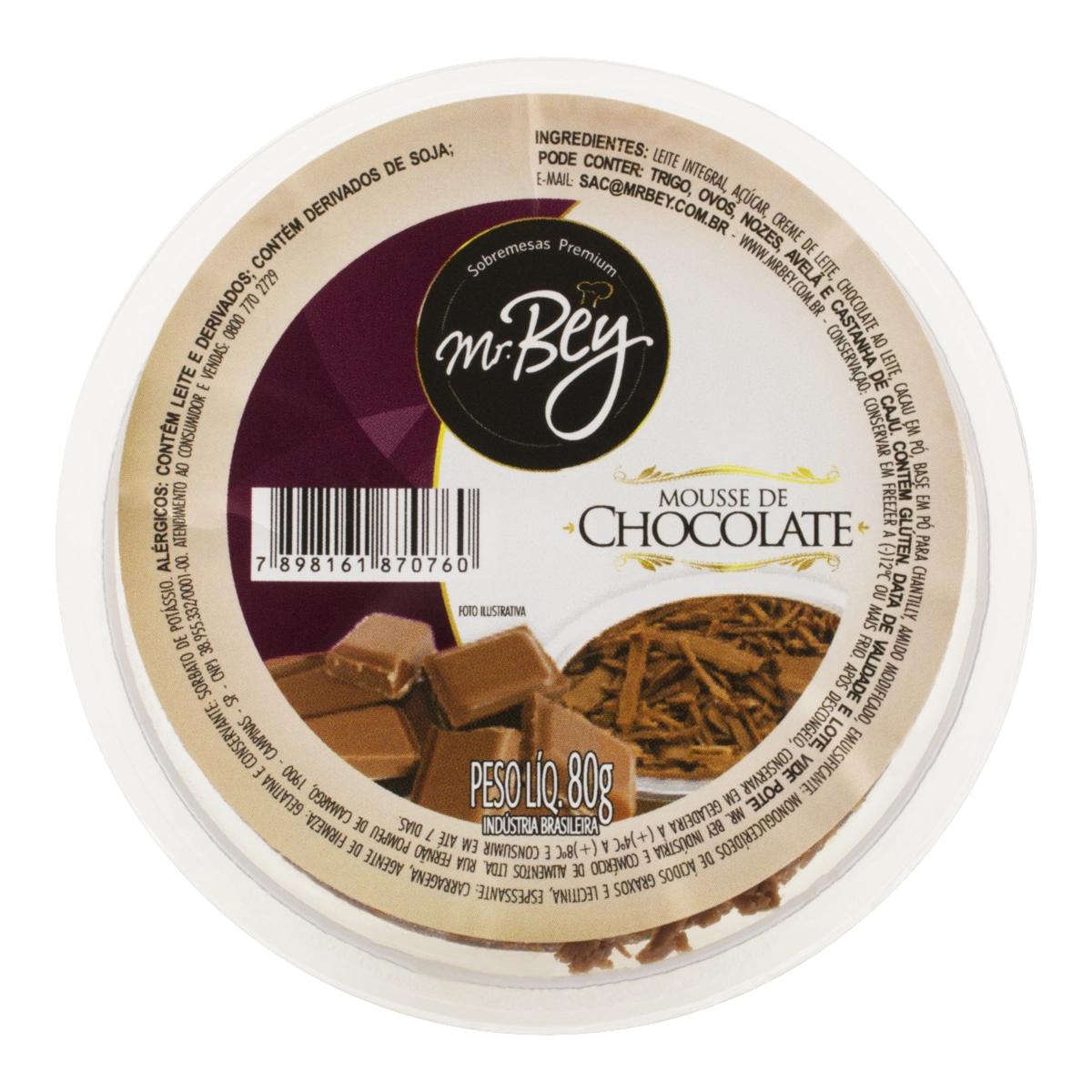 Mousse Mr Bey 80g Chocolate