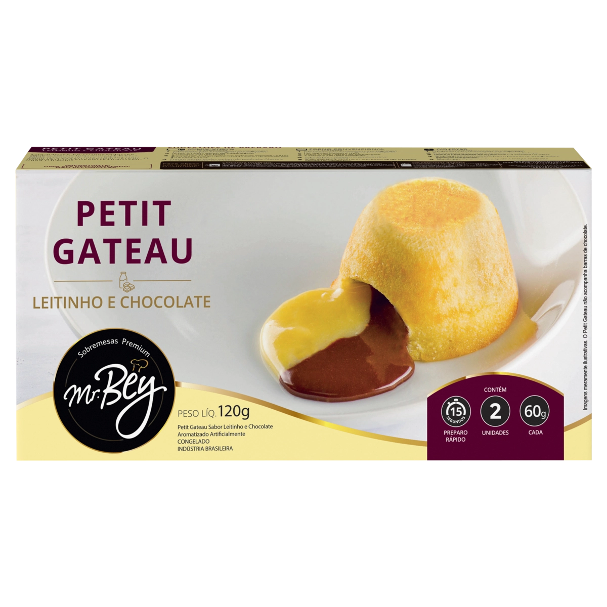 Petit Gateau Mr Bey Leitinho E Choc 120g