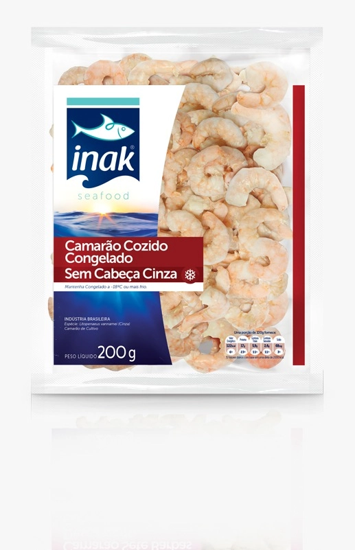 Camarao Inak Cinza Descascado 71/90 Pct 200g