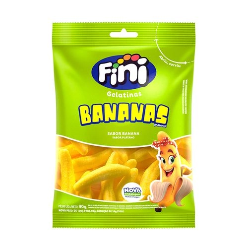 Bala Fini Gelatina Banana