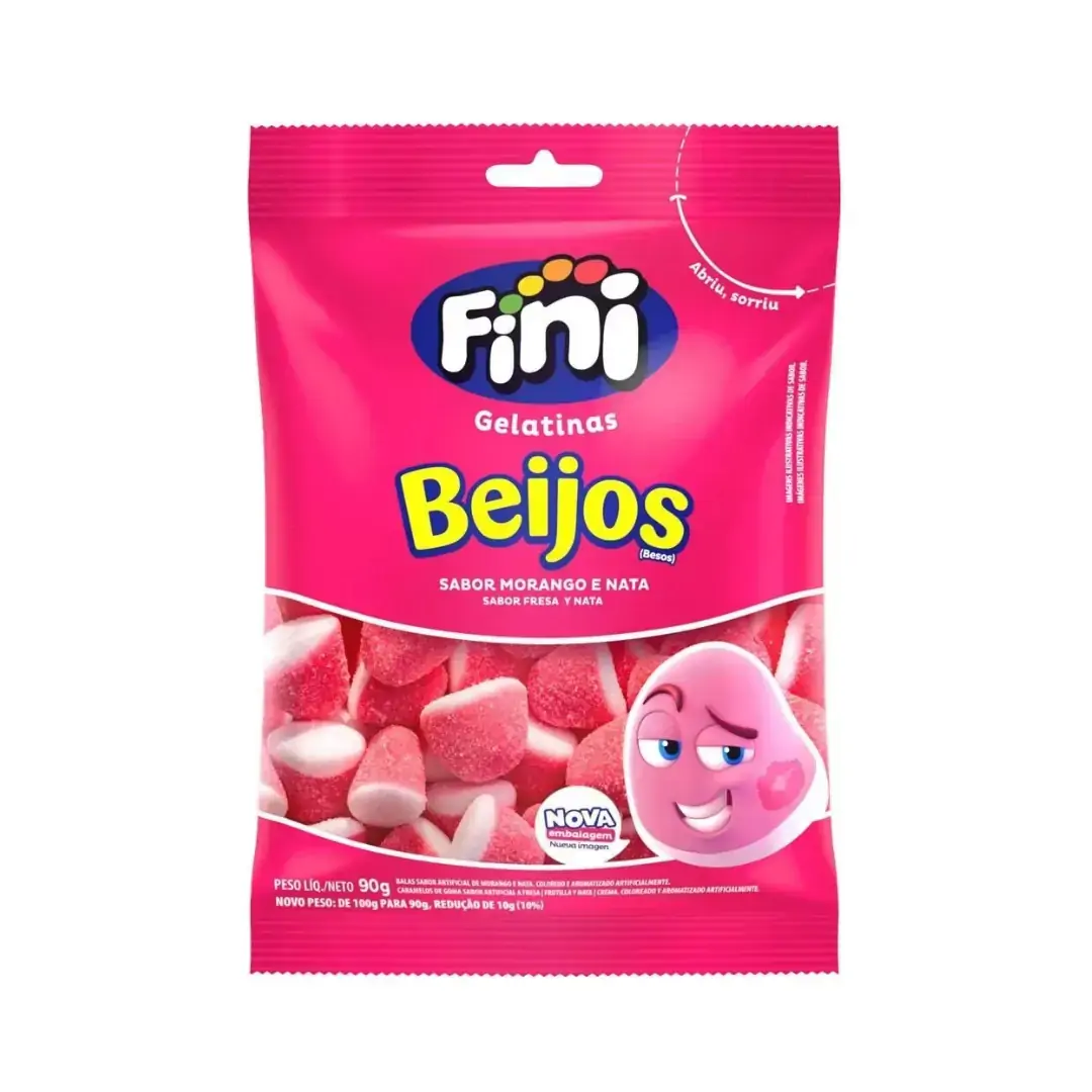 Fini Beijos Gelatina Morango